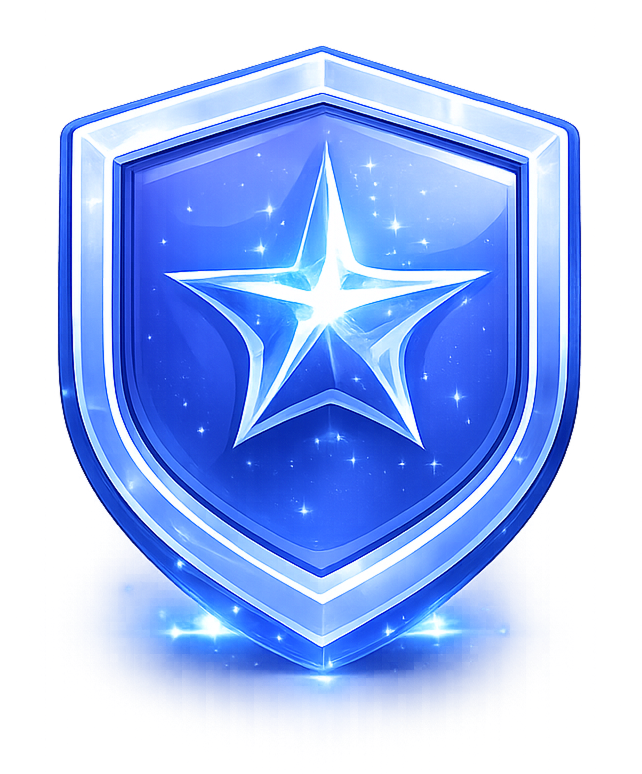 Blue superstar badge